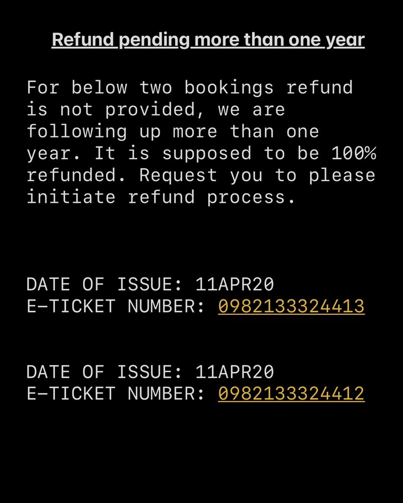 venkItbox's tweet image. #AirIndiaRefundourmoney