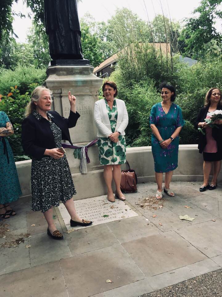 Honoured & privileged to lead team @LondonCWO at the annual wreath laying at Emmeline Pankhurst's statue on her birthday near houses of Parliament with @HelenPankhurst @CWOYorkshire @MariaMillerUK @joymorrissey, thanks to all our members who joined
#askhertostand @cwowomen