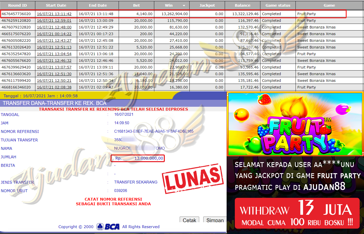 AJUDAN88 SITUS JUDI SLOT PULSA TANPA POTONGAN on Twitter: "SELAMAT kami ucapkan