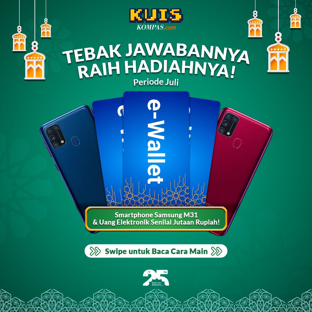 HaiMagazine's tweet image. Mau dapet hadiah dari #KuisKompascom? 

Ikut kuisnya dan tebak jawabannya. Geser ke kiri untuk mengetahui caranya. Main sekarang di bit.ly/PlayKuisKompas…!
#Kompascom #MelihatHarapan