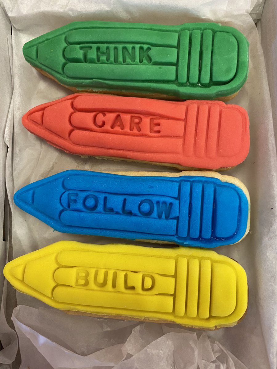 We love these biscuits in the theme of our mission to CARE-BUILD-FOLLOW-THINK thank you