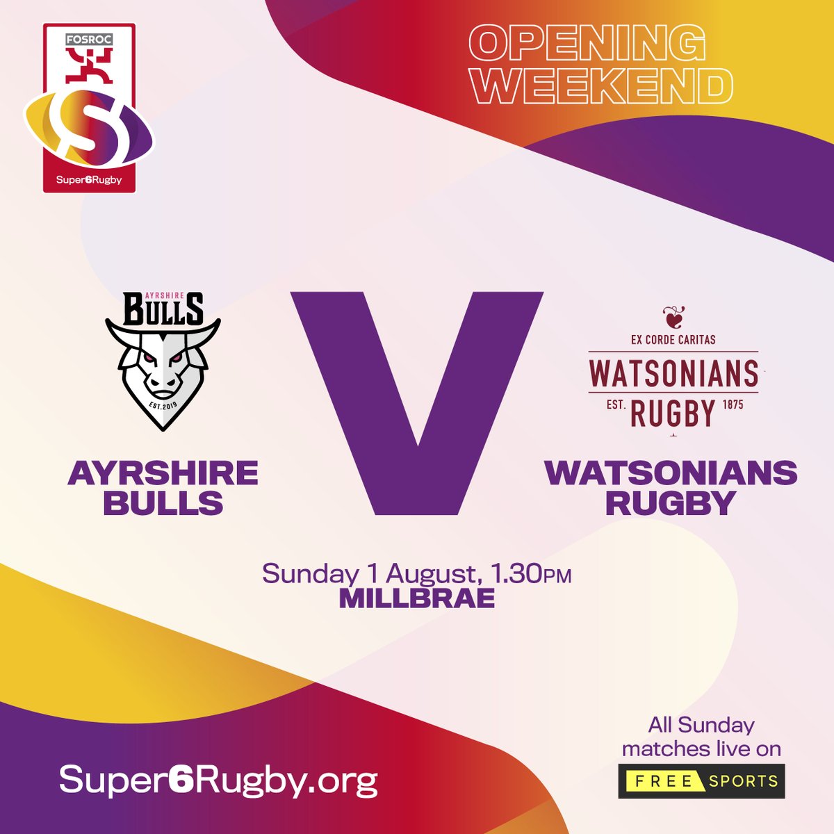 Our first <a href="/FreeSports_TV/">FreeSports 📺</a> match 😍

Don't forget you can watch all of the Sunday matches in this year's FOSROC Super6 exclusively live on FreeSports starting with <a href="/AyrshireBulls/">The Ayrshire Bulls</a> against <a href="/WATSONIANFC/">Watsonian FC</a> two weeks today.