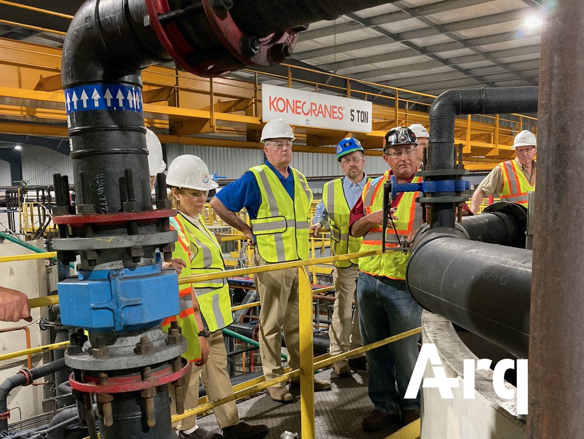 KentuckyEEC's tweet photo. Secretary Goodman and #TeamEEC visited with the @ArqCompany leadership team in Corbin this week to tour their facility where the company is creating future-fit products from mining waste. https://t.co/EEC9vAFR0R