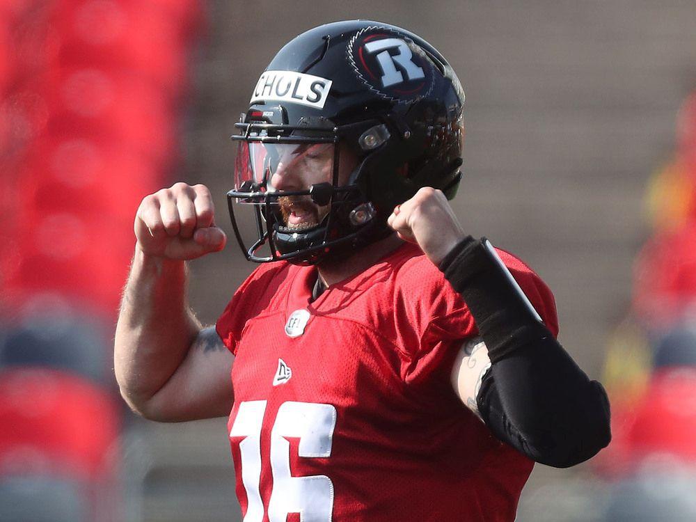 'WE FEEL HE'LL BE READY' QB Matt Nichols not practising, Redblacks giving him time off