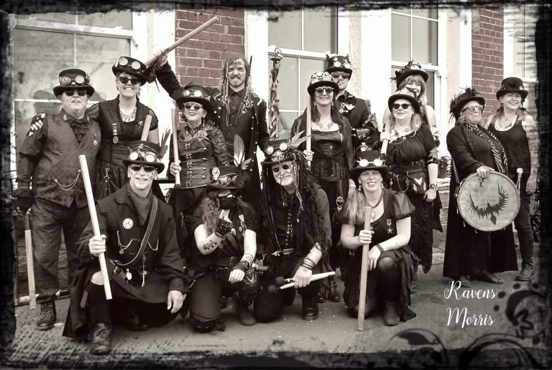 We're honouring our recently lost and youngest member at Whitby Steampunk Festival on Sunday. Happy to be back but so sad at the same time. The show goes on 11 and 1pm and probably 2ish. Come if you can, we'd love to see you. <a href="/whitby/">whitby</a> #steampunk #mentalhealth #Morrisdance