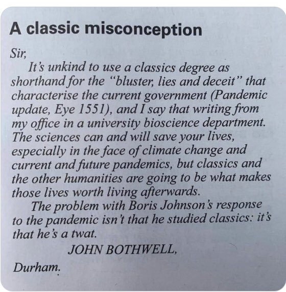 Possibly the best Private Eye letter ever.