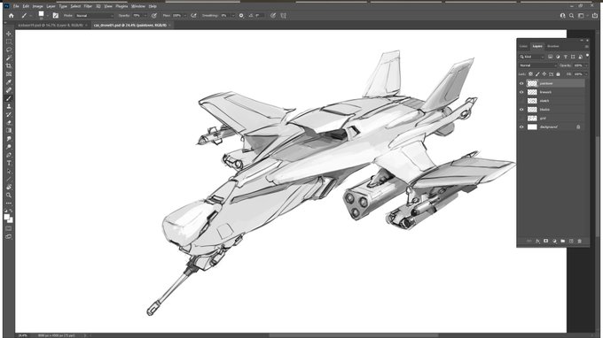 Solti's Götterdämmerung and architectural concept work today. Taking lunch to render this fellow out some and work on my illustration skills, particularly of being more mindful of lost edges. Might end up modeling this instead. Much to learn. 
