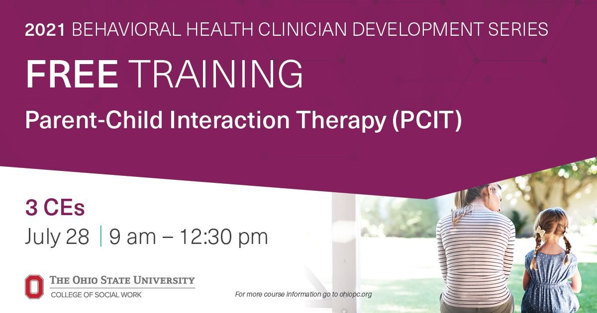 osucsw's tweet photo. #FreeTrainingFriday is here!

On Wednesday, join us for “Parent-Child Interaction Therapy” and receive 3 CEs.

PCIT is an evidence-based treatment developed for young children (2-7 years) with behavioral and emotional disorders.

📚 https://t.co/rD7kjLdLma https://t.co/zAhgQJBF68