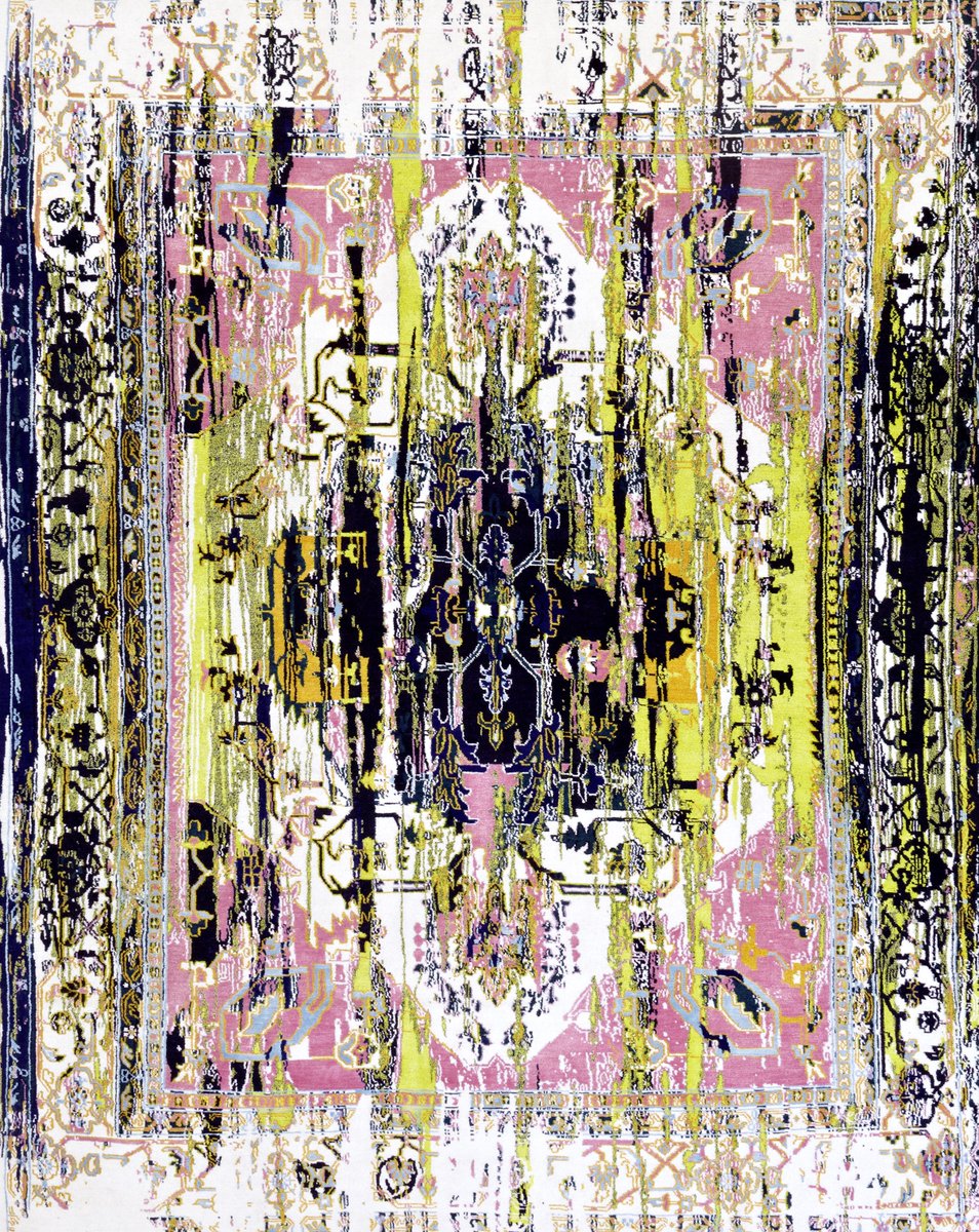“Funky Heriz” by Vartian. RugArt is Ireland’s sole supplier of Vartian Rugs and all Vartian designs can be made to order. Find out more here now rugart.ie/vartian #Vartianrugs #luxuryrugs #interiordesign #interiorsIreland
