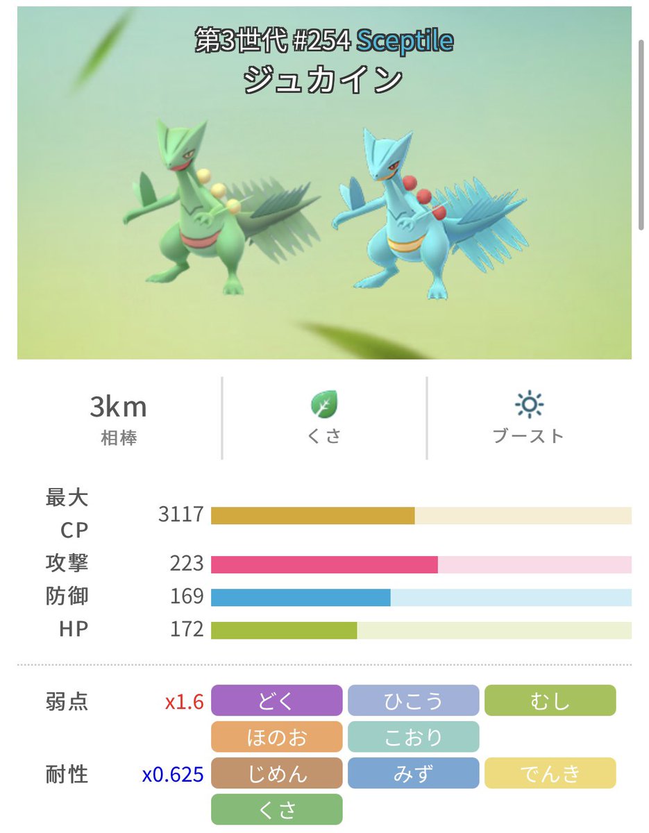H M S Gblやらないpvp厳選マン リーフィアは ちょっとキツいかな 耐性の多さがモノを言うポケモン Goのシステムだと くさ単タイプ より複合タイプの方が活躍の場が多いし とくべつな技 でより強力なゲージ技を覚えるジュカインや 攻撃種族値1割増で H M S Gblやらないpvp厳選マン リーフィアは ちょっとキツいかな 耐性の多さがモノを言うポケモン Goのシステムだと くさ単タイプ より複合タイプの方が活躍の場が多いし とくべつな技 でより強力なゲージ技を覚えるジュカインや 攻撃種族値1割増で