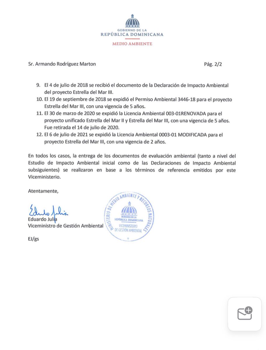 ArmandoGRodrigz's tweet image. #INSAPROMA #Miedoambientalismo #Laverdadprevalecerá Todo en orden en #Seaboard como siempre ha estado, según nuestro historial de permisos y licencias ambientales: