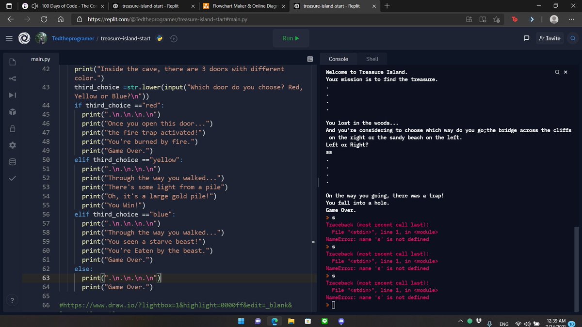 tedtheprogramer's tweet image. DAY 3 OF #100DatsOfCode FINISHED.
This poject took long time to make rhe storyboard! 😆