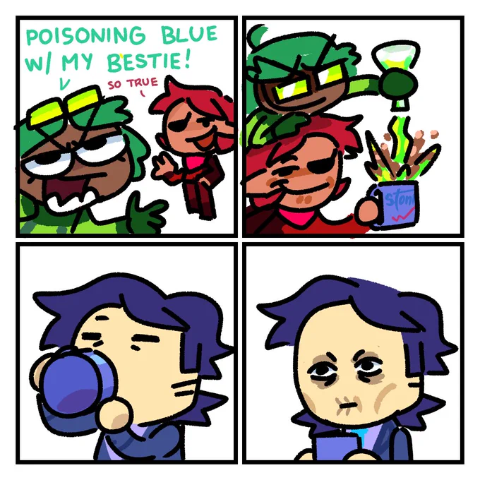 And blue died 

The end.

#superdoomspire 