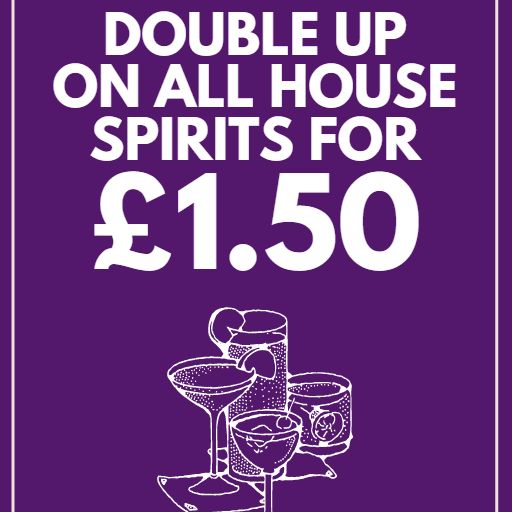 Our '𝗗𝗢𝗨𝗕𝗟𝗘 𝗨𝗣 𝗳𝗼𝗿 𝟭.𝟱𝟬' 𝗶𝘀 𝗕𝗔𝗖𝗞 for this weekend ❤
Our house spirits include : Gordons Pink Gin, Mediterranean Orange Gin, Smirnoff Vodka, Tanqueray Gin, Jack Daniels, Disaronno, Bacardi plus MORE!! 
#letsgetbacktonormal #lookafterusandwelookafteryou #re ...