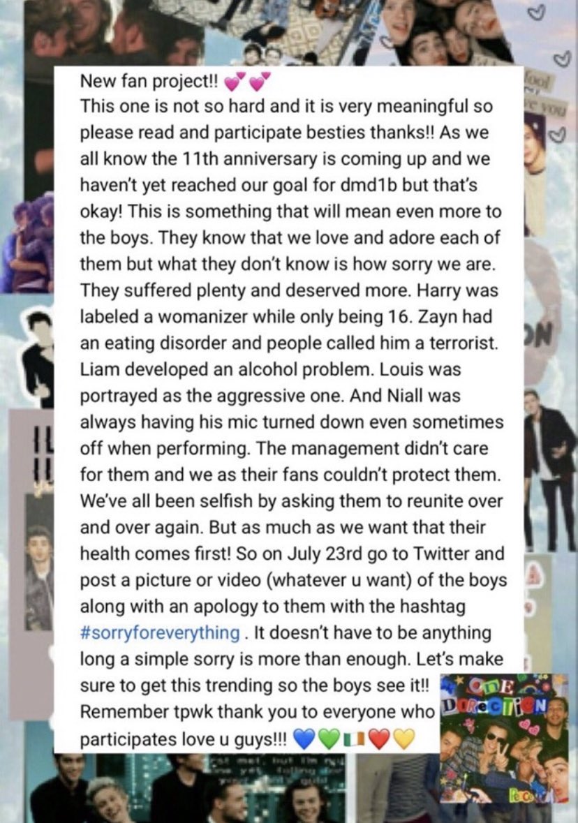 5directions__'s tweet photo. #sorryforeverything                                 :( @Harry_Styles @LiamPayne @Louis_Tomlinson @NiallOfficial @zaynmalik #OneDirection #11YearsOfOneDirection #11YearsOf1D #11YearsOfClowning #HarryStyles #LouisTomlinson #LiamPayne #NiallHoran #ZaynMalik https://t.co/LCiZAoZk9k