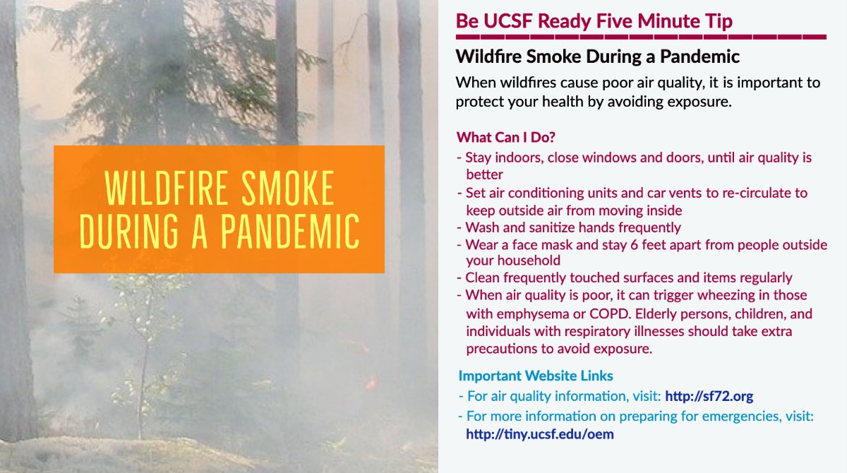 UCSFHealthEM's tweet image. #UCSFReady #WildfireSmokeDuringAPandemic