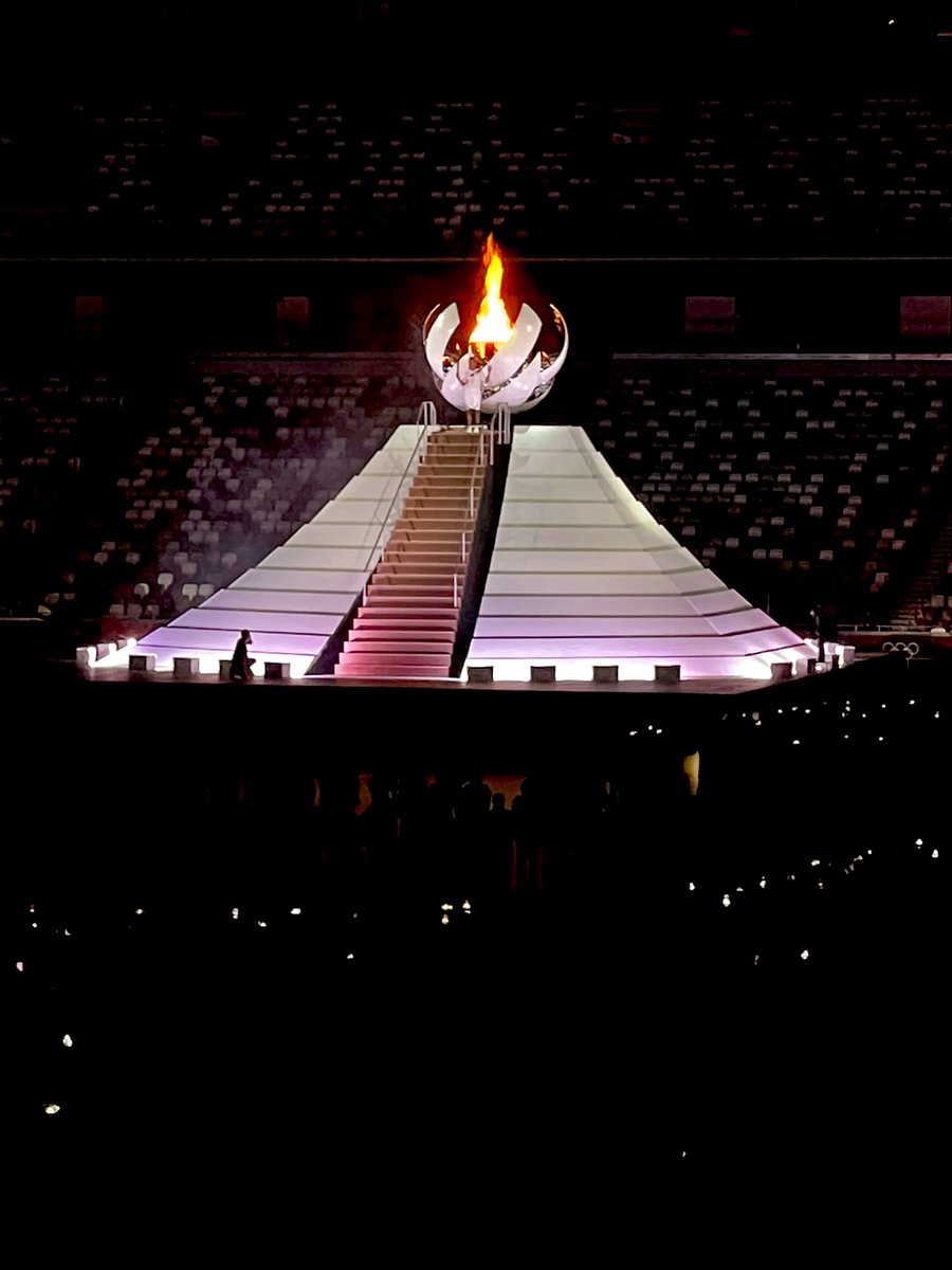 SophieAshcroft's tweet photo. What. A. Night.

Let the Games begin 💙💛🖤💚♥️ 

#Tokyo2020 #openingceremony #PressOperations https://t.co/2RHhWpBykx