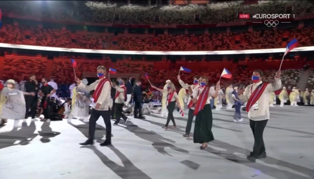 jonandjeri's tweet photo. love the “sablay” new representation of Philippines in international stage- truly Filipino! #Olympics #TokyoOlympics2020 #philippineolympics #phi #poc #teampilipinas #PHOlympicsAthletes https://t.co/Vt88UBWB3B