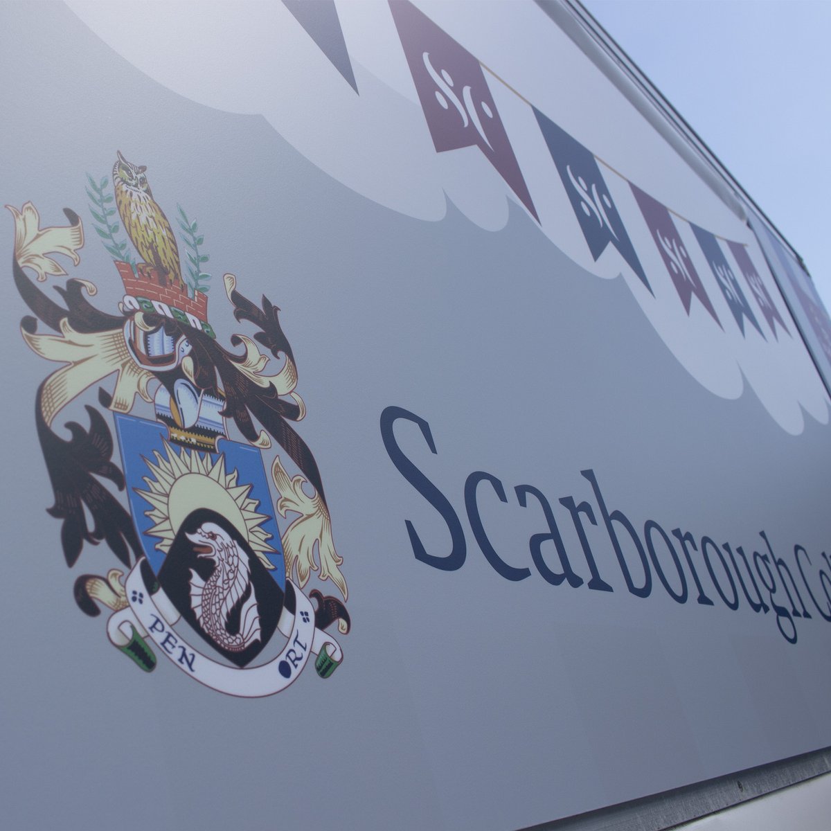 adversetweet's tweet image. Complete transformation for @ScarboroughCol1's marketing trailer for the #Driffieldshow, involving custom designed &amp;amp; printed foamex boards and vinyl graphics showcasing school life on the coast. All fitted by our expert crew #trailergraphics