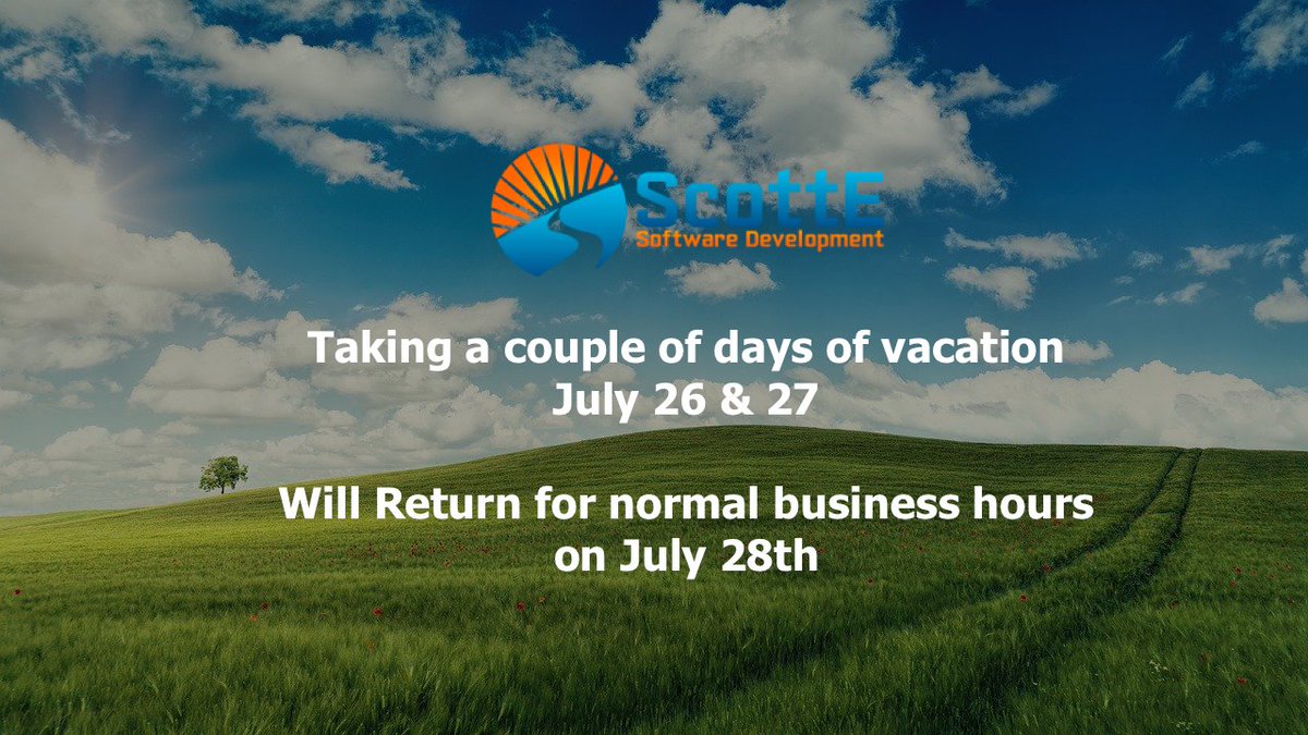 scottesoftware's tweet image. Happy Friday everyone. Hope you have a great day and wonderful weekend.
Here are some updates for next week