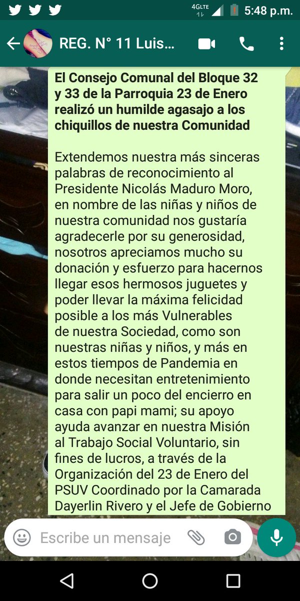 Proyecto_8D_SA's tweet photo. El Consejo Comunal Bloque 32/33 y 8★D Chávez Rebelde activos en trabajo social y para los más pequeños de nuestra comunidad deseamos feliz día del niño 2021 porque los niños son el reflejo de la bondad olvidada de los adultos .@NicolasMaduro 
.@PARTIDOPSUVCCS   
.@dcabellor https://t.co/kwzh0OznrM