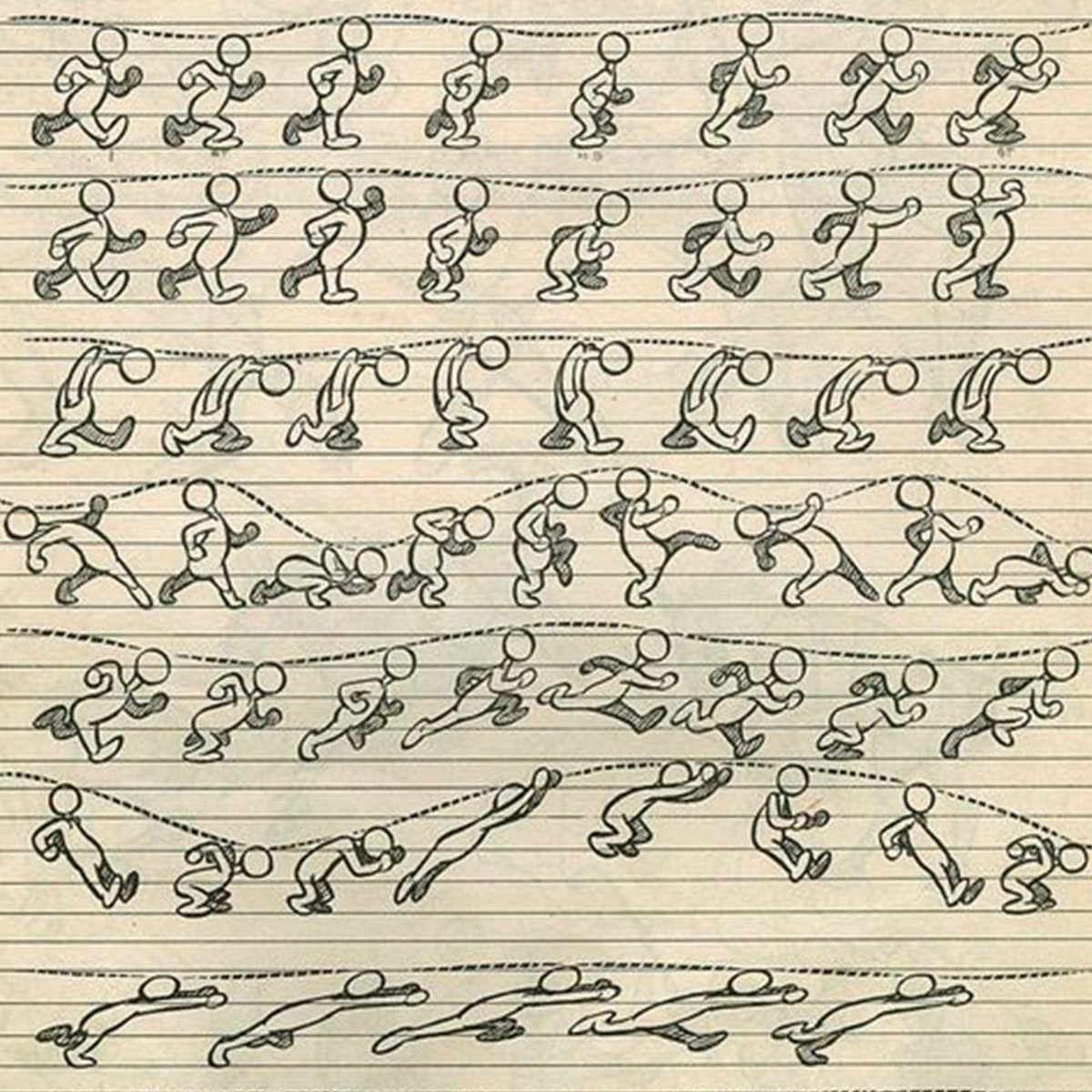 крадущийся человек рисунок. покадровая ходьба вид спереди. пошаговая анимация ходьбы. крадущаяся походка. Walk cycle animation reference.