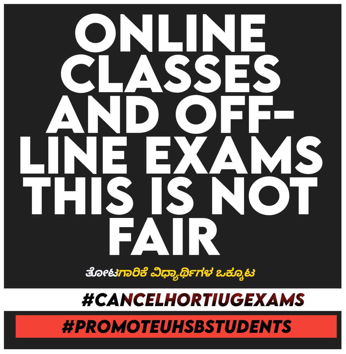 #cancelhortiugexams 
#promoteuhsbstudents
<a href="/drashwathcn/">Dr. C.N. Ashwath Narayan</a> <a href="/BSYBJP/">B.S.Yediyurappa</a> <a href="/RShankar_RNR/">R Shankar</a> <a href="/UHSBagalkot/">UHS Bagalkot</a> <a href="/ugc_india/">UGC INDIA</a> <a href="/icarindia/">Indian Council of Agricultural Research.</a> <a href="/bcpatilkourava/">B C Patil</a> <a href="/NSUIKarnataka/">NSUI Karnataka</a> <a href="/ABVPKarnataka/">ABVP Karnataka</a> <a href="/Karnataka_DIPR/">ಜನಸ್ನೇಹಿ-ಕರ್ನಾಟಕ/ Janasnehi-Karnataka</a> <a href="/nimmasuresh/">S.Suresh Kumar</a> <a href="/nstomar/">Narendra Singh Tomar</a> <a href="/AgriGoI/">Agriculture INDIA</a> <a href="/PMOIndia/">PMO India</a> <a href="/CMofKarnataka/">CM of Karnataka</a> @GovindKarjol 
<a href="/anvith_kateel/">Anvith kateel</a> <a href="/KarnatakaAidso/">Ripple Support</a>
