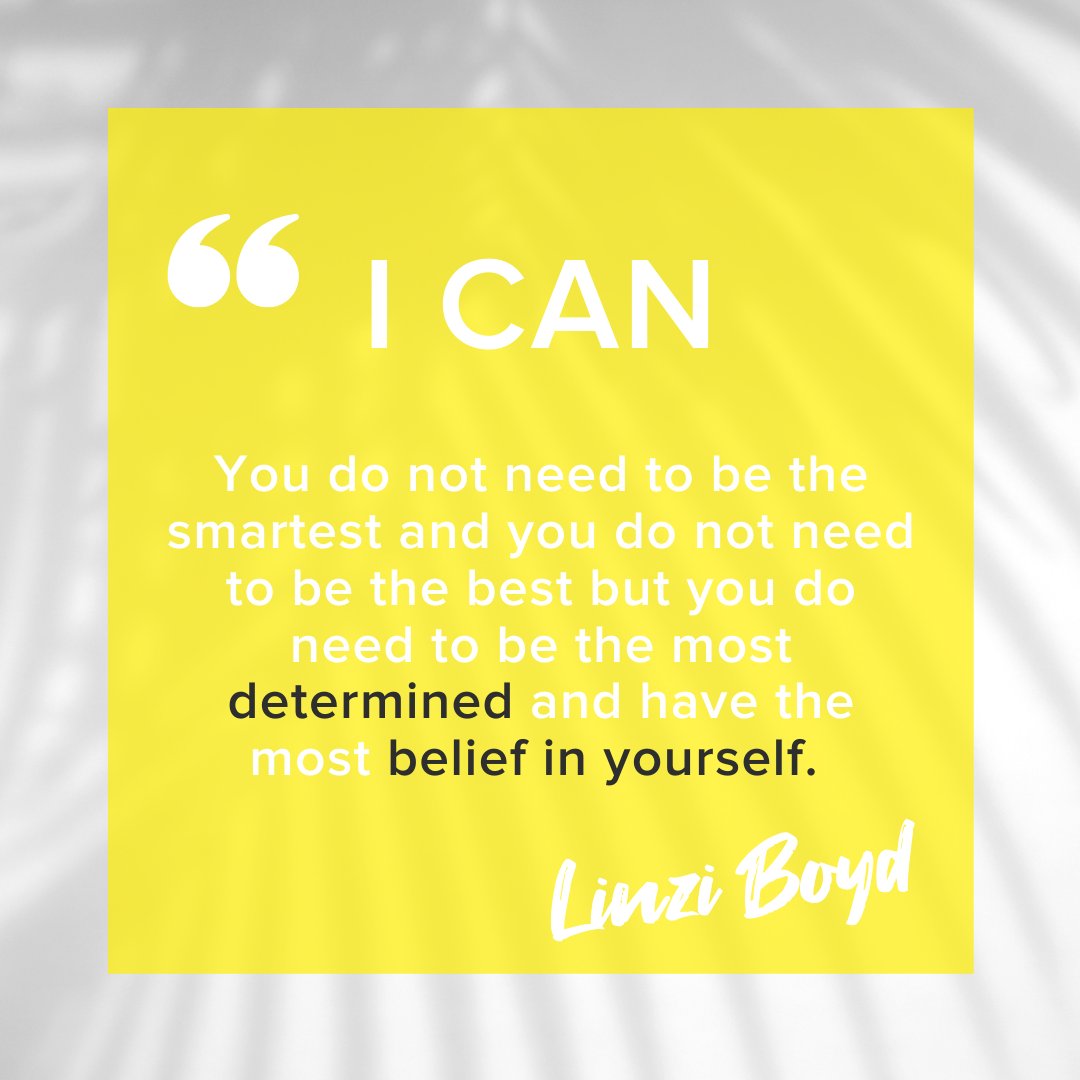 My daughter did a talk at school recently (that she nearly won!) and it was called I CAN….

Many people think that they may not be smart enough, they may not be the best, they haven't got enough wisdom..

but the main thing I would say is to tell yourself “I CAN!”

Happy Weekend