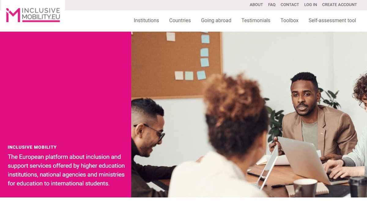 Neu❗️Plattform für mehr #inclusion in der Mobilität
👍Hochschulen, Nationale Agenturen und Ministerien können relevante Informationen zur Verfügung stellen, die auch Studierenden mit Behinderung dabei helfen, ihr #ErasmusPlus zu planen. 
Jetzt mitmachen👇
inclusivemobility.eu/index.php/