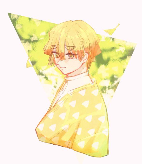 MillさんがTwitterに投稿した我妻善逸(鬼滅の刃)のイラスト。