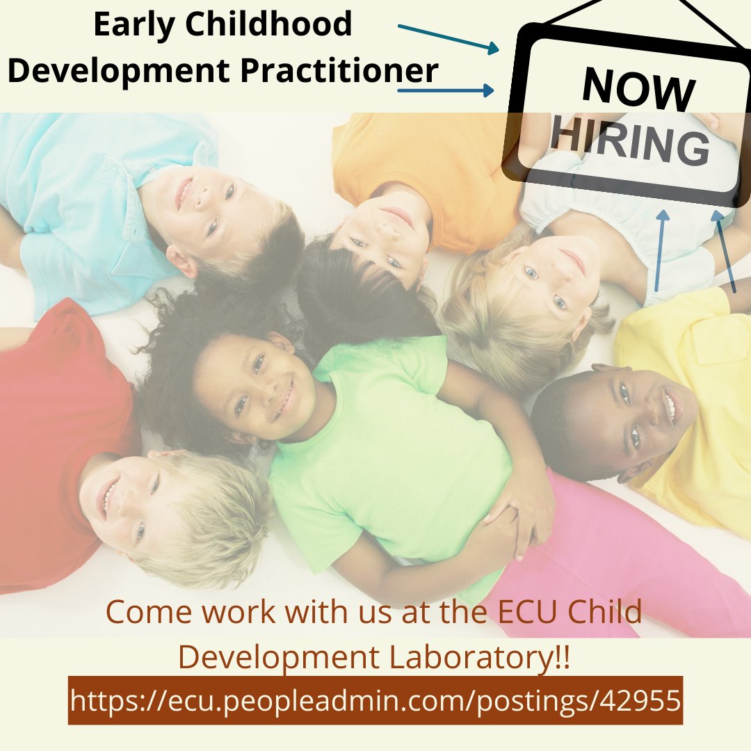 We are hiring! The position will be housed in the HDFS dept and with the CDL. The CDL provides early education and care to preschool children ages 6 months through 5 years. The position will report to the Director of the CDL who reports to the Department Chair.