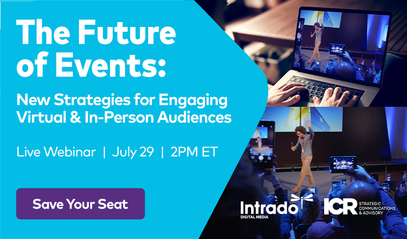 Ben Chodor (@s57benchodor) on Twitter photo Next Thursday, join <a href="/IntradoDigital/">Intrado Digital Media (now Notified)</a> for a LIVE #webinar w/ <a href="/ICRPR/">ICR</a> <a href="/EncoreGlobal_/">Encore</a> & <a href="/onesmoothstone/">One Smooth Stone</a> where we'll share new strategies for how to engage virtual & in-person audiences! Register: onlinexperiences.com/scripts/Server… #FacesIn2Places #HybridEvents
<a href="/INXPO/">INXPO (now Notified)</a> <a href="/Notified/">Notified</a> #facesin2places Next Thursday, join <a href="/IntradoDigital/">Intrado Digital Media (now Notified)</a> for a LIVE #webinar w/ <a href="/ICRPR/">ICR</a> <a href="/EncoreGlobal_/">Encore</a> & <a href="/onesmoothstone/">One Smooth Stone</a> where we'll share new strategies for how to engage virtual & in-person audiences! Register: onlinexperiences.com/scripts/Server… #FacesIn2Places #HybridEvents
<a href="/INXPO/">INXPO (now Notified)</a> <a href="/Notified/">Notified</a> #facesin2places