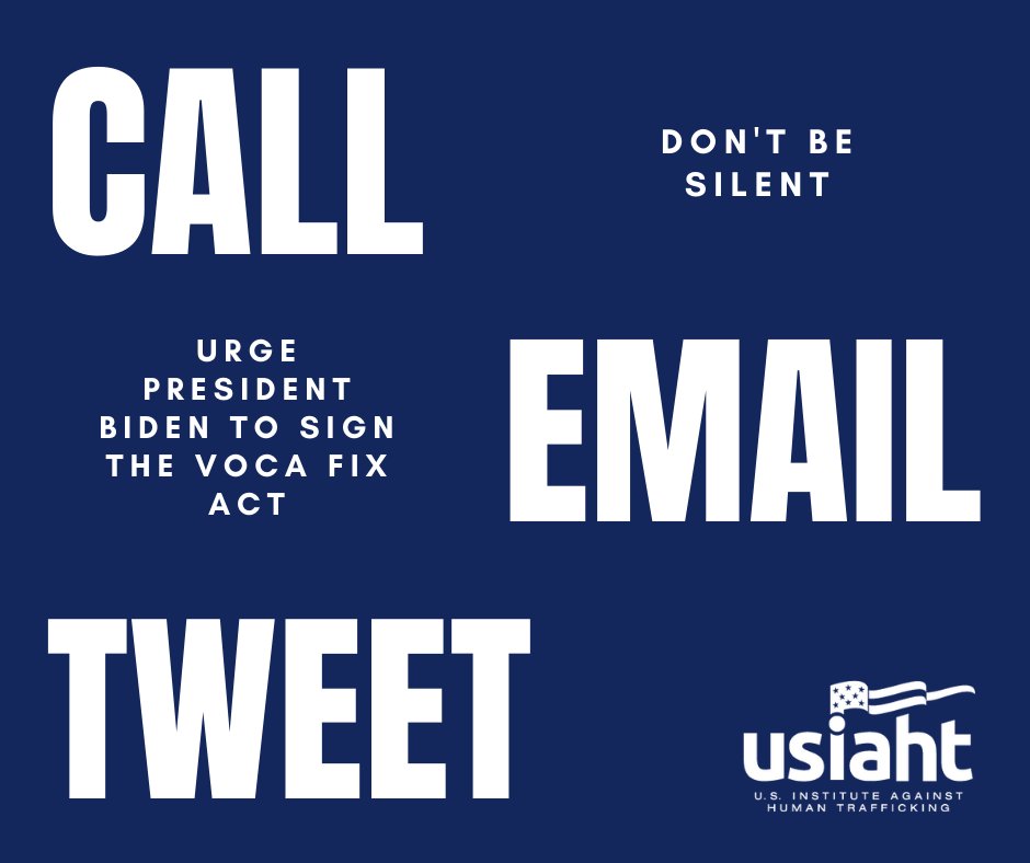 Ask President Biden to support the VOCA Fix Act!
Please take a minute to contact the President and ask him to sign this vital piece of legislation into law! Click the link down below:
bit.ly/2Tw87dz