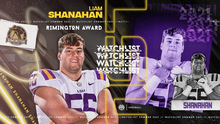 LSUfootball's tweet photo. Liam Shanahan is on the Rimington Award Watch List! https://t.co/aKUZsHRAff