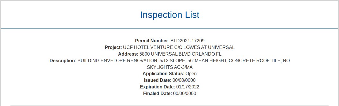 New permit for "building envelope renovation" at Hard Rock Hotel.