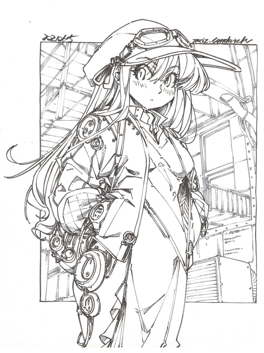 線画。 
