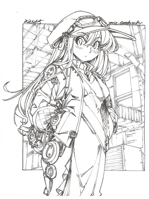 線画。 