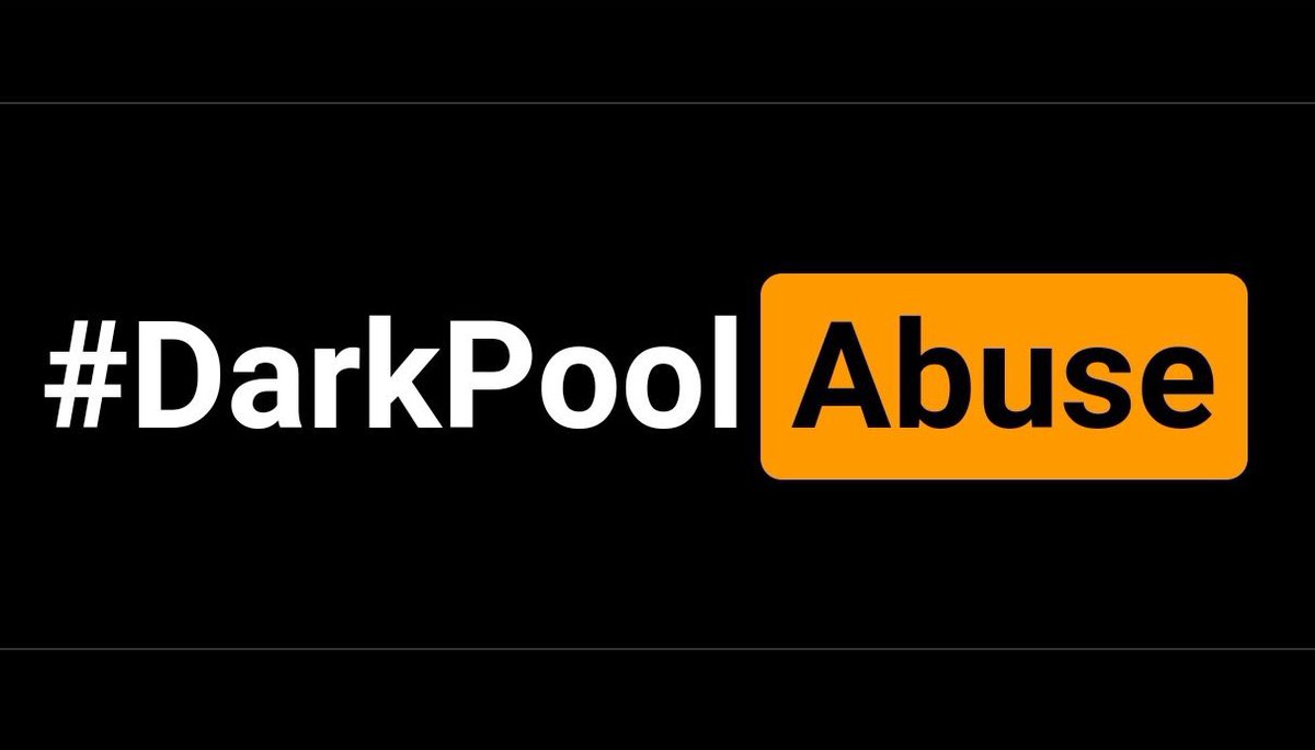 This has to stop. If we don’t have a transparent market, then WE don’t have a market at all. Retweet #DarkPoolAbuse #darkpoolcorruption #DarkPoolManipulation