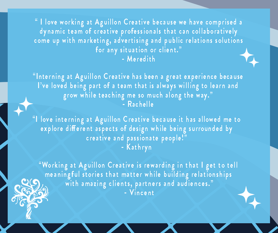 aguilloncreates's tweet photo. We are so passionate about the work we do! Check out these reasons why the team at Aguillon Creative loves
the work they do 💙

#Team #Work #CreativityAtWork #CreateAndCultivate #AguillonCreative #Entrepreneur #SupportLocal #SupportLocalBusinesses #SmallBusiness #SATX #Community https://t.co/uZ5KG5SRTA