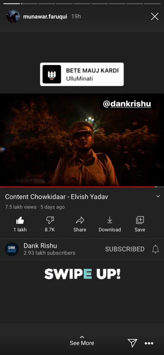 burnoutcandle's tweet photo. @DankRishu
Wow @munawar0018 now supporting him ..
#ContentChowkidaar
#DankRishu
#EndElvish https://t.co/qewJN0R74h