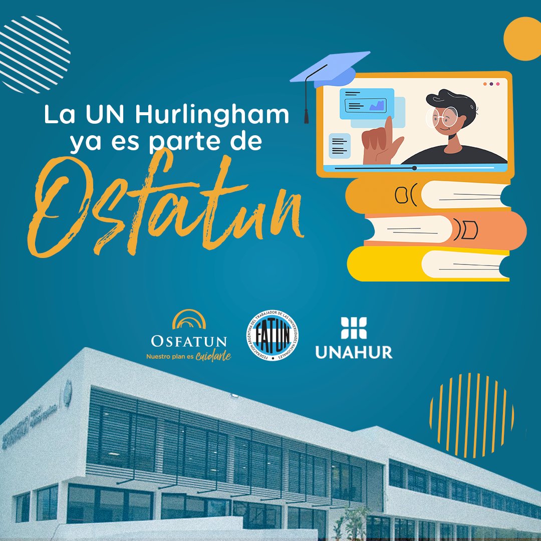 Terminamos la semana como más nos gusta, ¡creciendo! 🙌🏻
Tenemos la alegría de contarles que la comunidad de la Universidad Nacional de Hurlingham, oficialmente cuenta con la cobertura de la OSFATUN. 💪🏻
¡Bienvenidas/os! 👋🏻 Y GRACIAS a todas/os las/os que lo hicieron posible. 🙏🏻