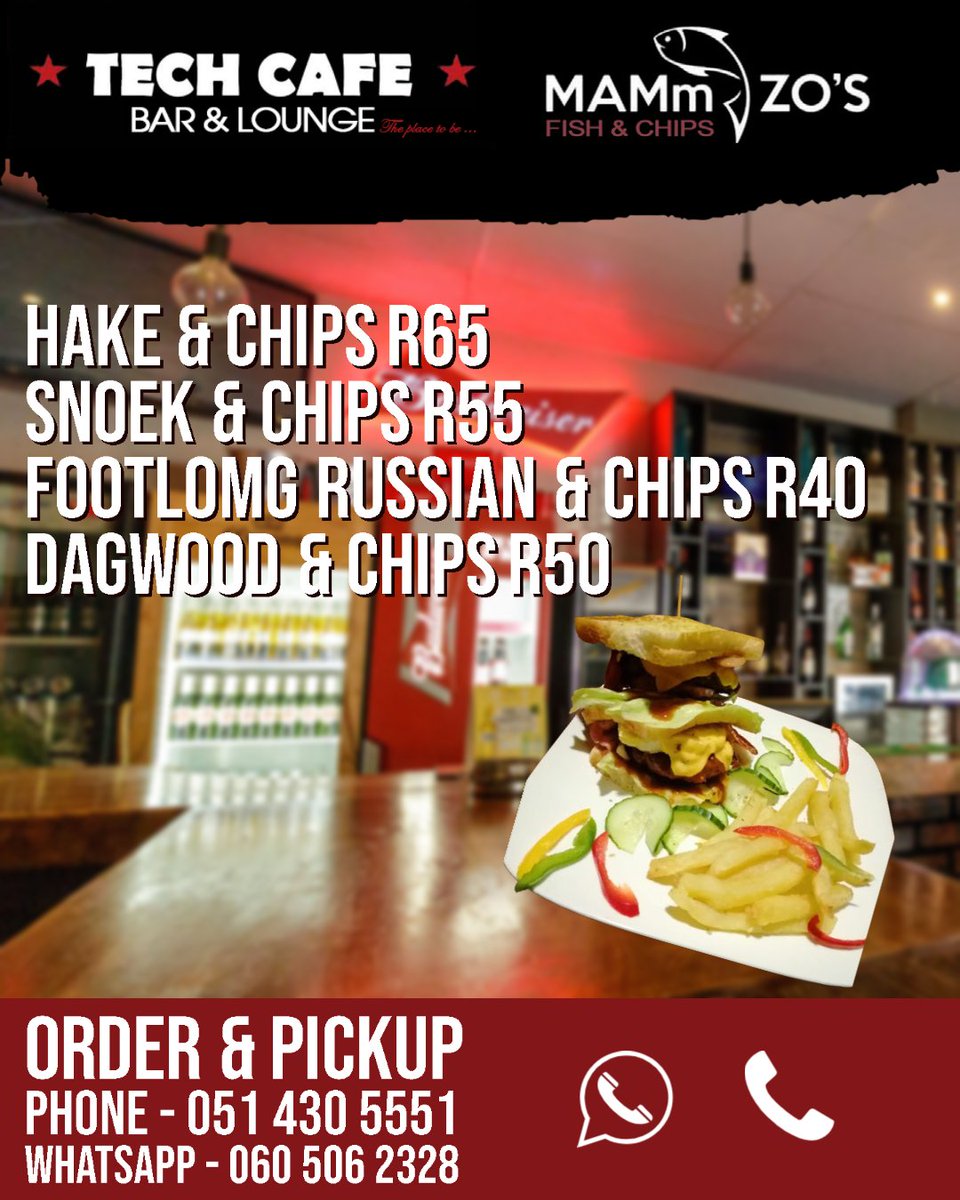 TechcafeB's tweet image. ❄️ Way too cold to spend the night in the kitchen ❄️

Phone - 051 430 5551 📞
WhatsApp - 060 506 2328 📱

#local #supportlocal #menu #takeaway #bloemfontein #bloemtakeaway #fishandchips #dagwood #bloemfood #bloemfoodie