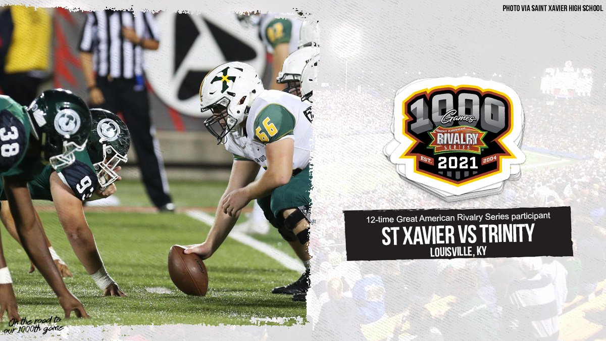 The annual battle between Trinity and St Xavier features two of Kentucky's most elite programs. In 2008, a record 38,872 fans flooded Papa John's Cardinal Stadium to witness the game.

RT if 𝗧𝗿𝗶𝗻𝗶𝘁𝘆 𝘃𝘀 𝗦𝘁 𝗫𝗮𝘃𝗶𝗲𝗿 is the best rivalry in the country.