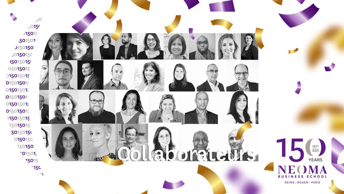 NEOMAbs's tweet image. #150yearsofpassion
Notre communauté, ce sont les étudiants et les diplômés, mais aussi les professeurs et les collaborateurs !
Et comme célébrer, c’est aussi dire MERCI, saluons l’engagement de ces femmes et ces hommes qui participent activement au développement de notre Ecole !