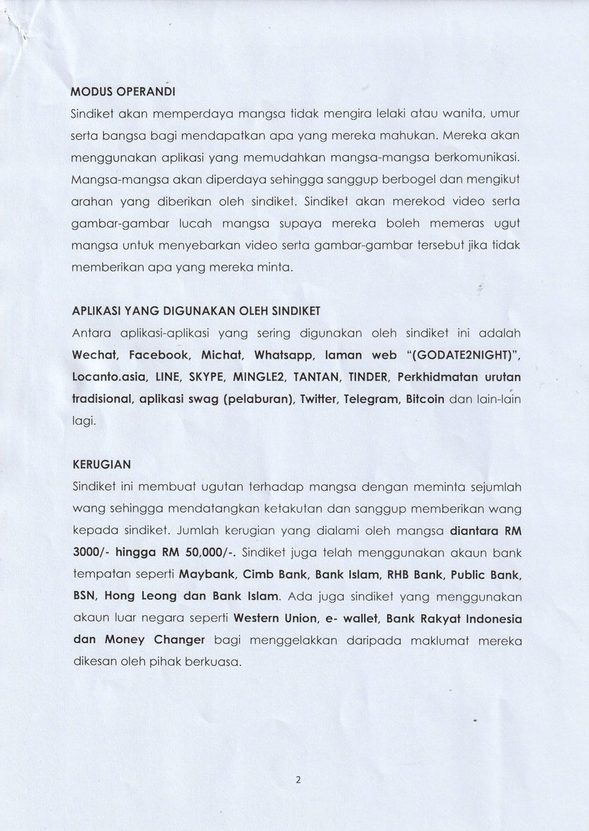 NewsBFM's tweet photo. 2. Selangor police say 137 of the cases involve individuals not known to the victims, while 29 cases involve ex-husbands and ex-boyfriends.

The remaining 54 cases involved syndicates who fooled victims into sharing embarrassing videos or pictures of themselves. https://t.co/JhkCbRNTI9