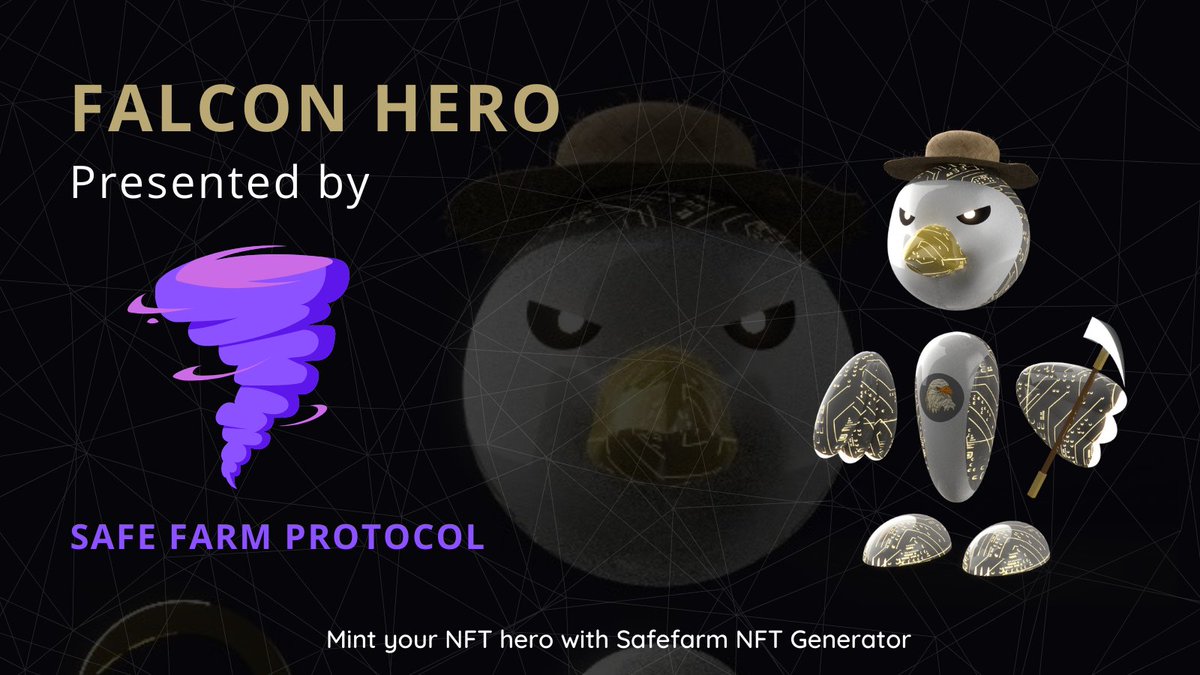 Safefarmpolygon's tweet photo. Just hold your fan tokens and start to build NFT Hero with @Safefarmpolygon . Many more to come soon. Stay tuned🔥🔥🔥 

1st NFT Hero represented to @polyfalcon1 🦅🦅🦅
#safefarm #NFT #PolygonMatic #matic https://t.co/h4cHn2FkKB