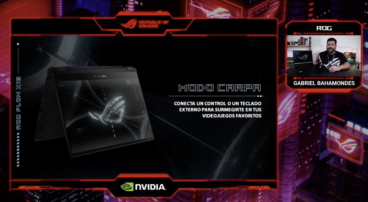 TintaTIC's tweet image. Para crear y jugar, una máquina de alto desempeño. Portátil en formato 2 en 1 #RogFlowX13 @asuscolombia1 @nvidia