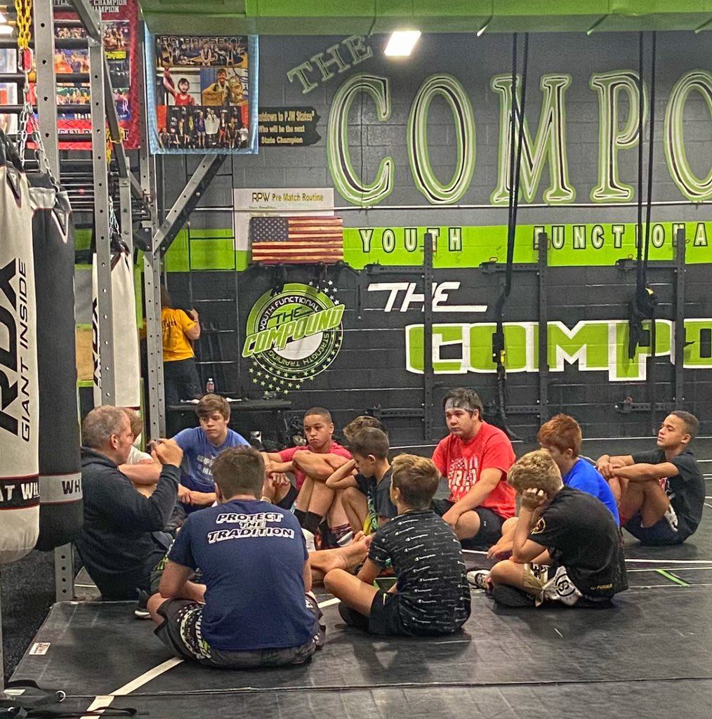 TheCompoundOG's tweet photo. Special shout out to Coach UJ for covering every class the last few weeks. With all the other coaches in Budapest or North Dakota, he wanted to keep every class going & crushed it! Thanks Coach UJ! You are the man- #CompoundStronger @HEADLOCKSRFREE https://t.co/ibGXM9XOpY