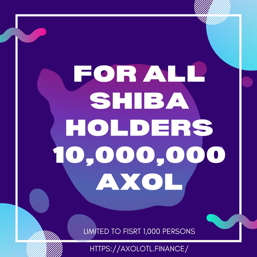AxolotlToken's tweet photo. @ShibConsigliori https://t.co/5LhR1qaZiX