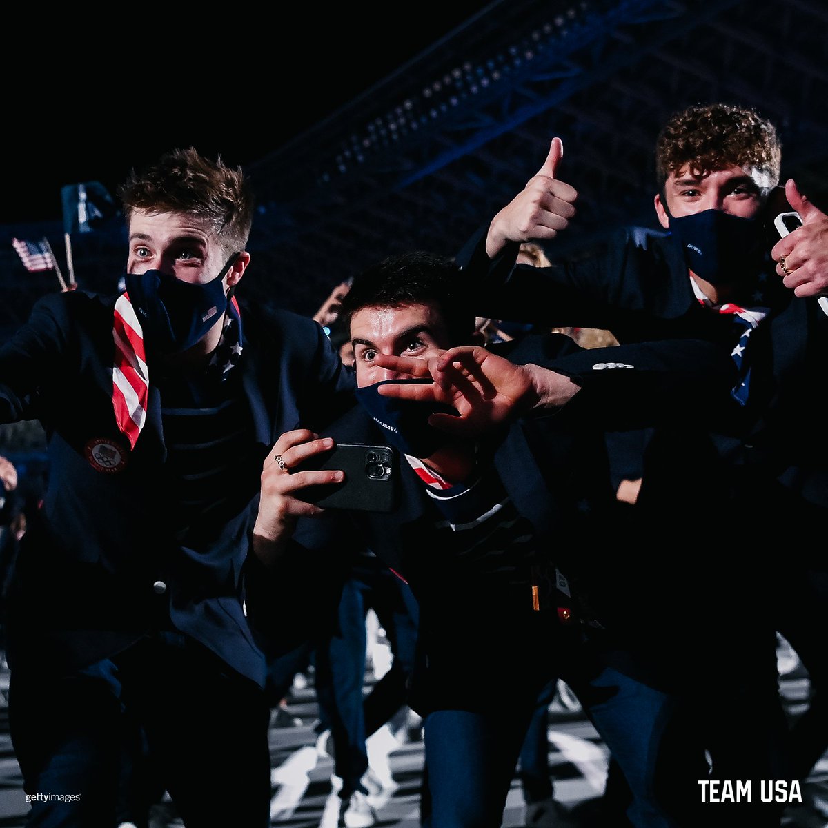TeamUSA's tweet photo. .@USADiving is a whole mood. #OpeningCeremony https://t.co/G5tk8X2otX